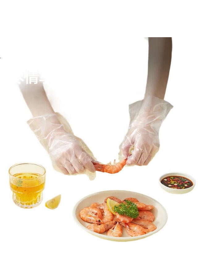 COOKER KING Chuidahuang Disposable Gloves, 100 Pieces, Food-Grade, Pull-Out Style, Tpe Thickened, Leak-Proof, For Home Kitchen Use, Peeling Crayfish - Image 3