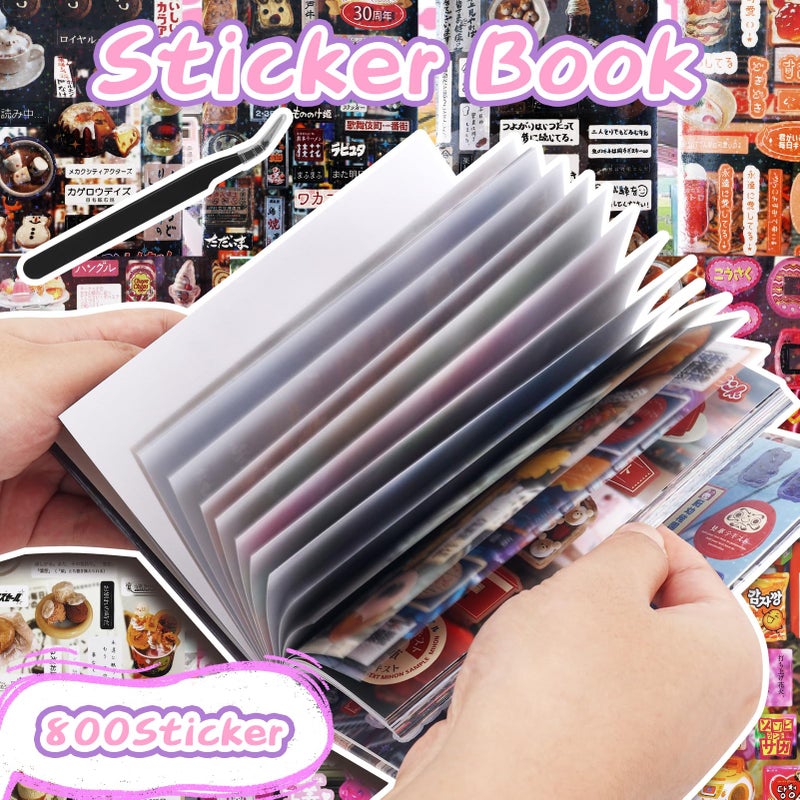 Tmtains 800Pcs Cute Scrapbook Stickers Travel Y2k Japanese Sticker Book for Adult Kawaii Korean Stickers for Journaling Heisei Retro Aesthetic Sticker Manga Style Decor for DIY Crafts Junk Journal Gifts Radio - Image 3