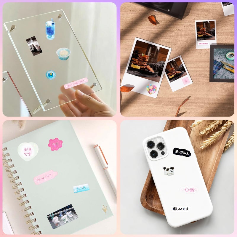 Tmtains 800Pcs Cute Scrapbook Stickers Travel Y2k Japanese Sticker Book for Adult Kawaii Korean Stickers for Journaling Heisei Retro Aesthetic Sticker Manga Style Decor for DIY Crafts Junk Journal Gifts Radio - Image 5