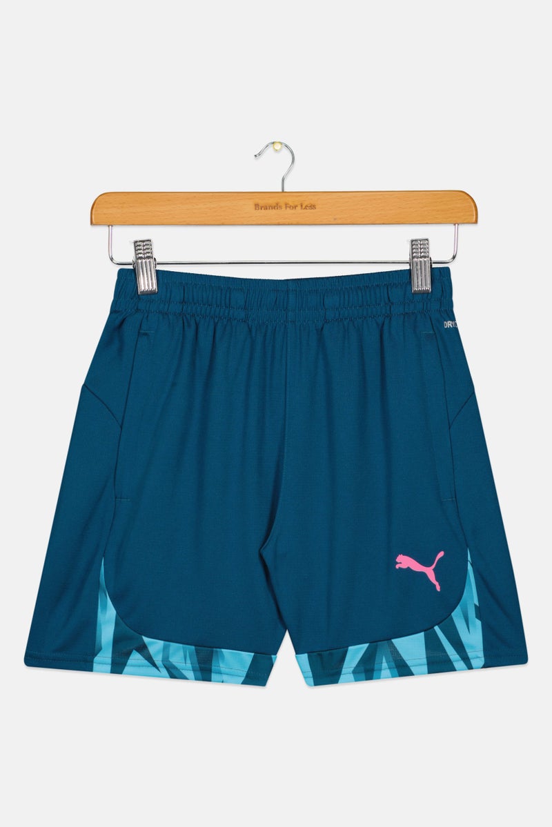 PUMA Kids Boy Sportswear Fit Training Shorts, Teal Green - Image 2
