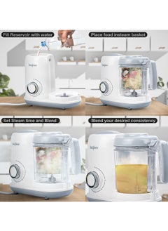 BAYBEE Blendy 5-in-1 Baby Food Maker Electric Baby Food Processor for Baby Food Maker with Steamer & Grinder | Portable Baby Food Steamer and Blender for Baby Food Puree Baby Food Mixer with Defrosting & Warm Function  - Image 3