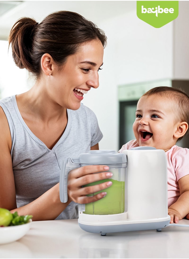 بيبي - محضر طعام الأطفال الكهربائي 5 في 1 من بليندي لصانع طعام الأطفال مع باخرة ومطحنة | جهاز بخار وخلاط طعام الأطفال المحمول لخلاط طعام الأطفال المهروس مع وظيفة إزالة الجليد والدفء - Image 1