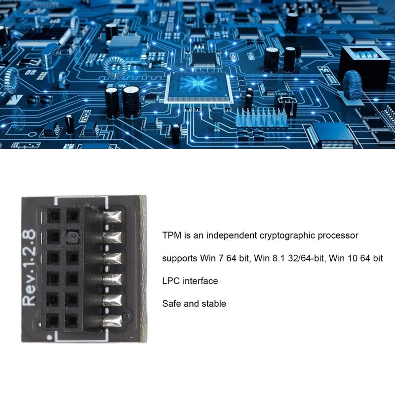 12 Pin SPI TPM 2 0 Module For Desktop Motherboard Security Upgrade Compatible With Windows - Image 3