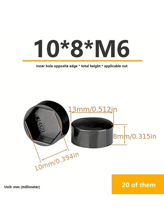 Hexagonal Nut Plastic Protective Cap Dust Proof Cover Screw A2 - Image 3