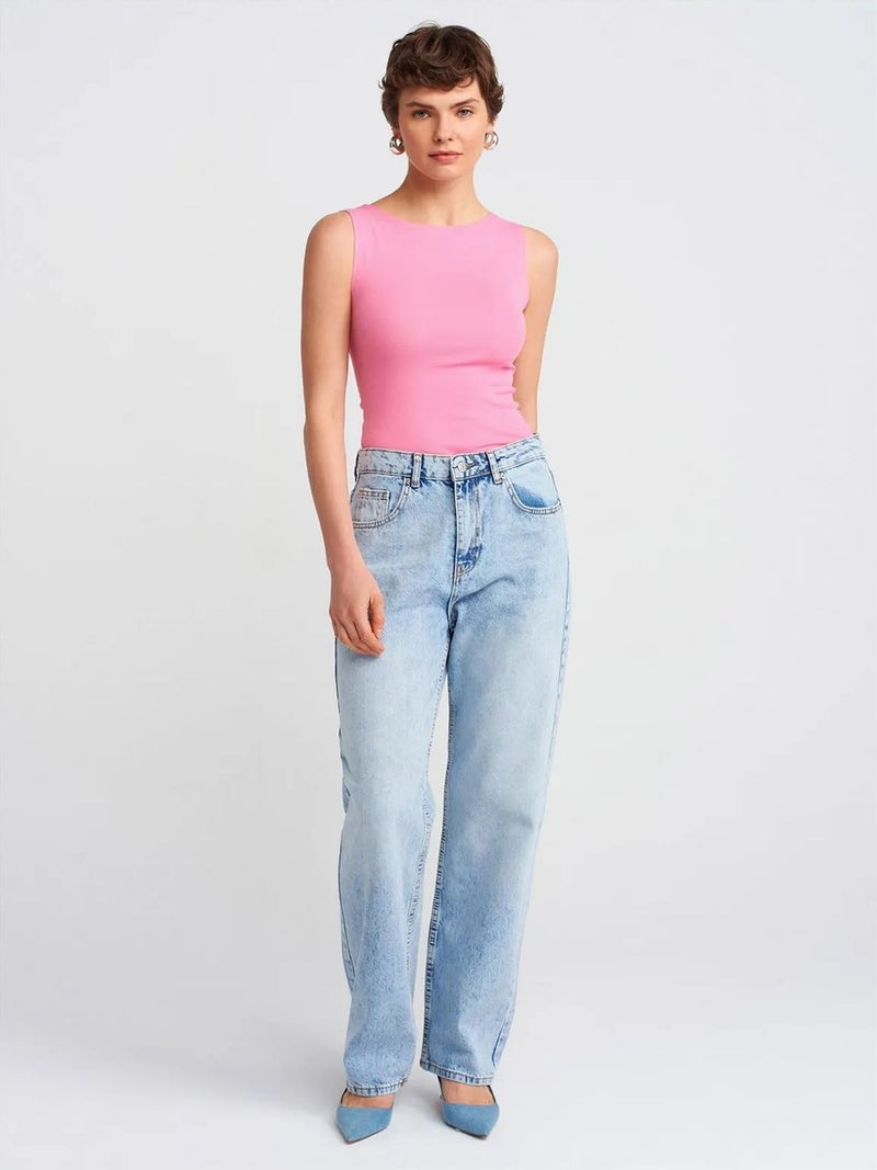 DILVIN High-Waist Straight-Leg Mom Jeans - Image 1