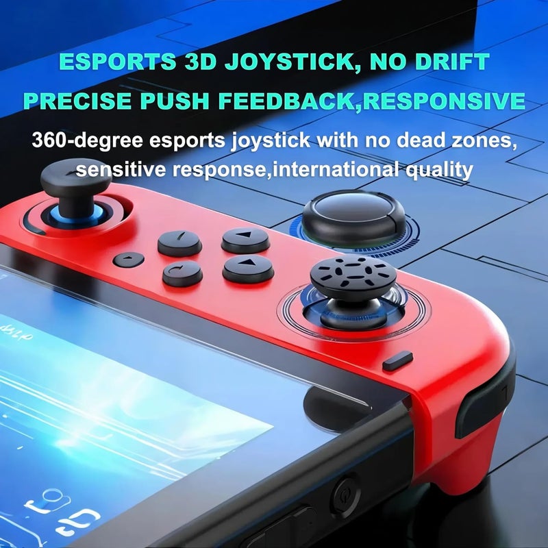 تيلانبو نينتندو: وحدة تحكم Joy-Con Oled Switch لجهاز Nintendo Switch مع إشارات تغذية راجعة، تحكم في الحركة بـ 6 محاور، وظيفة التسريع (Turbo Function)، عدم وجود انحراف في حركة عصي التحكم ثلاثية الأبعاد (3D Joysticks)، اهتزاز بمحركين، عمر بطارية طويل، وإضاءة RGB. - Image 2