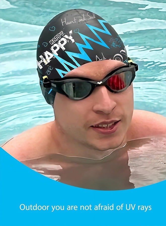 REVEX Men Women Swim Cap, Unisex Adult Swimming Caps Keep , Waterproof Bathing Cap for Swimming - Image 3
