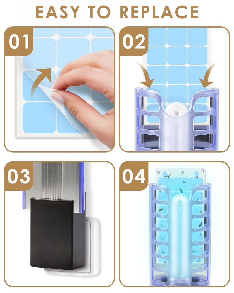 TINDTOP 40 Pack Replacement Glue Boards for Dynatrap DT3009, Indoor Glue Boards Refill Sticky Cards for Dynatrap DT3009 DT3019 DT3039 - Image 3