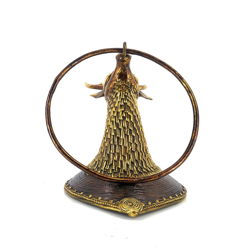 Shambhavi Creations Brass Deer Towel Holder, Antique Napkin Ring Hanger, Bathroom Towel Holder, Dhokra Brass Decor - Image 4