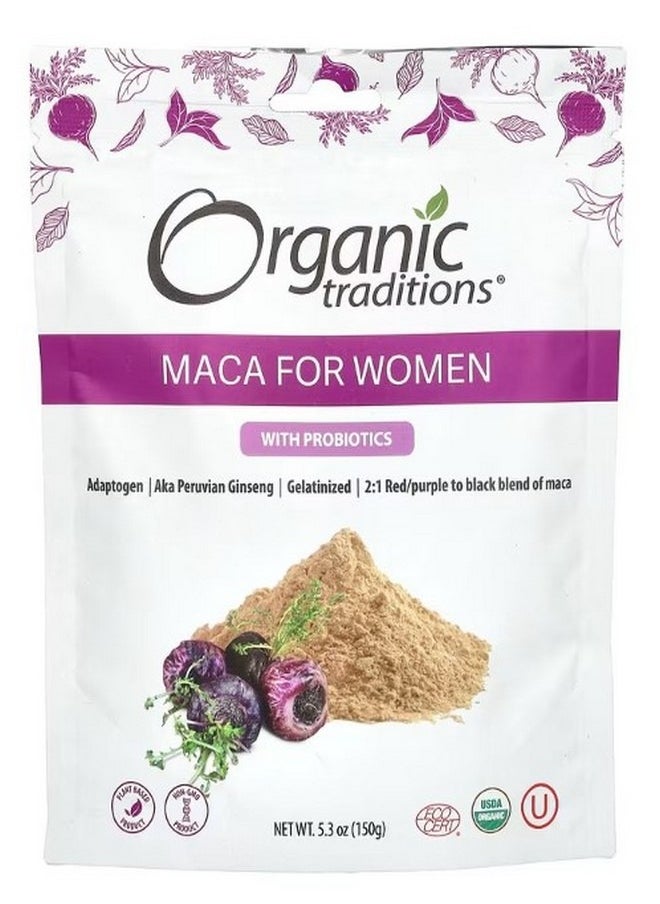 Organic Traditions - Maca For Women with Probiotics 5.3 oz 150 g - Image 1