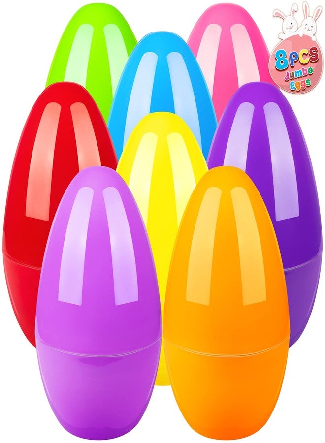 BainGesk 8PCS Jumbo Easter Eggs, 10" Large Plastic Easter Eggs, Empty Eggs for Easter Egg Hunt, Bulk Fillable Surprise Eggs, Basket Stuffers Fillers, Easter Party Favor for Kids - Image 1