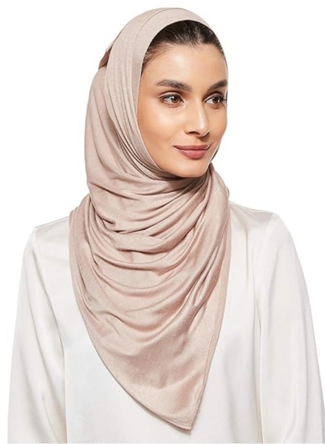 Jersey Stretch Shailah Hijab – Soft Cloudy Grey Islamic Headscarf and Shawl - Image 1