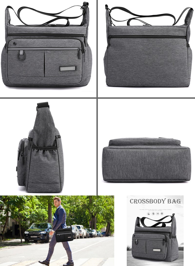 Qiccijoo Messenger Bag Crossbody Bag Shoulder Bag for Men or Women Sling Bag Travel Bag for Business Office School Satchel Bags Carry Bags Casual Daypacks Purse(Blue) - Image 3