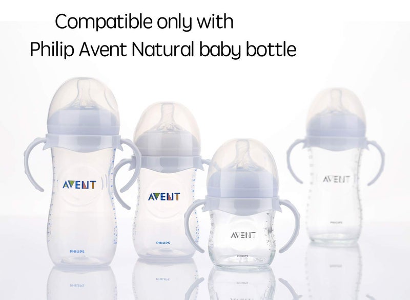 GOLOHO Compatible Baby Bottle Handles for Philips Avent Natural Baby Feeding Bottles, 2 Count - Image 2