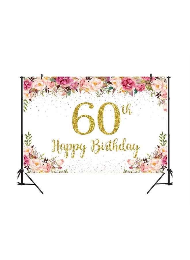 9×6ft 60th Birthday Backdrop for Women Pink Flower Golden Dots Photography Background Floral Adults Party Decoration Banner Photo Booth Studio Props Supplies Cake Table Banner - pzsku/ZBA8B64E717587F4D3C84Z/45/_/1691259452/1a86a066-23f7-4fda-91a7-d1b53ea5a349