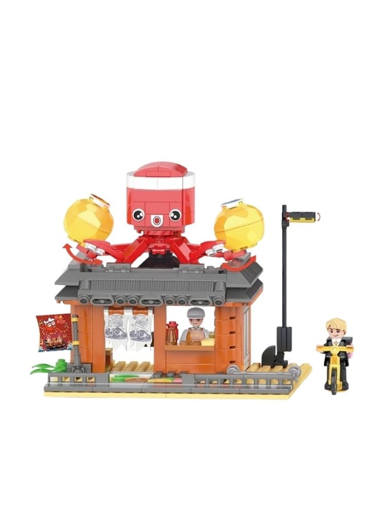 Cogo City Octopus Meatball Building Blocks – Fast Food Restaurant Toy Set 347 Pcs - Image 1