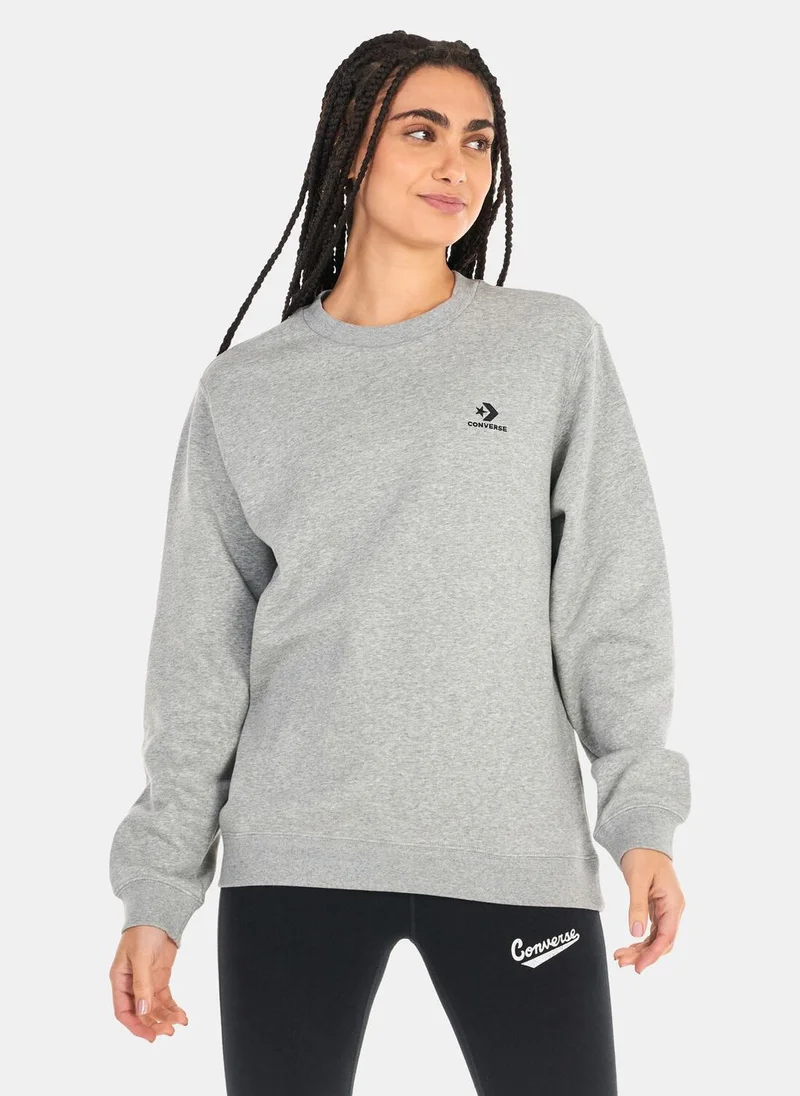 CONVERSE Star Chevron Embroidered Sweatshirt