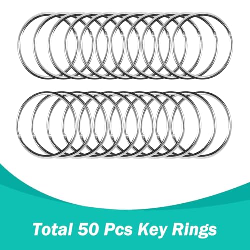 Segauin 100PCS Premium Swivel Snap Hooks with Key Rings,Metal Lanyard Keychain Hooks Lobster Clasps for Key Jewelry DIY Crafts 1.25inches/32mm(50 Pcs Lanyard Snap Hooks+50 Pcs Key Rings) - Image 3