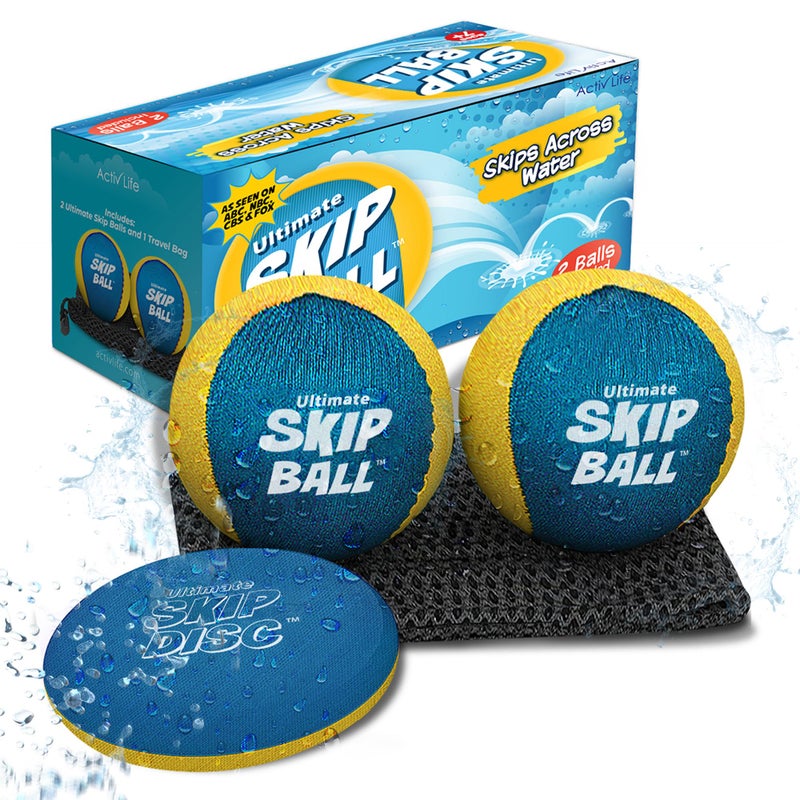 Activ Life Easter Gifts for Kids (Water Skip Balls) Beach Games for Adults and Family Basket Stuffers Boys Girls Ages 7 8-10 11 12 Year Old Teen Gift Swimming Pool Swim Toys Fun Sand Mom Dad Birthday Presents - Image 1