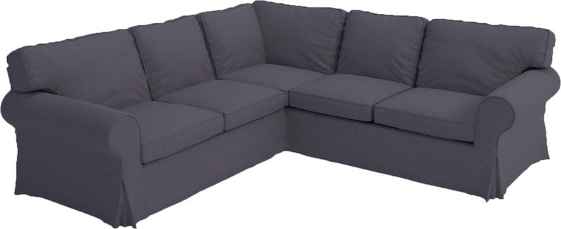 Custom Slipcover Replacement V The Sofa Cover Replacement is Custom Made Compatible with IKEA Ektorp 2  2 Sectional Corner Sofa Cover Only Ektorp Slipcover Replacement 22 Sectional Dark Gray Polyester 