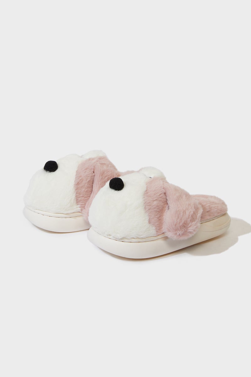 DeFacto Pink Girl Girl Dog Themed Flat Sole Home Boots Casual - Image 1