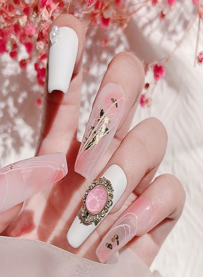 SILPECWEE 60pcs Retro Nail Charms Metal Punk Nail Jewels Engraved Nail Frame Charms for Nails 3D Nail Art Charms Flat-Back Nail Studs Nail Art Decoration for DIY Craft - Image 4