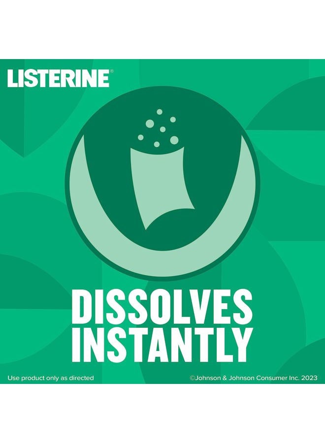 Listerine شرائط تنفس فريشبرست بوكيتباكس المحمولة، شرائط منعشة للأنفاس تذوب وتقتل 99% من الجراثيم التي تسبب رائحة الفم الكريهة، محمولة للاستخدام أثناء التنقل، بنكهة النعناع، 3 × 24 شريط - Image 3