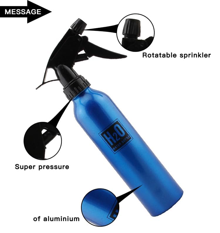 CLICKSWIFT CLICKSWIFT Stainless Steel H2O Water Spray Bottle Haircut Mist Sprayer Water Spray Bottle Barber Hairdressing Salon Tool Flower Planting 300 ML Multicolour 1 Pcs - Image 3