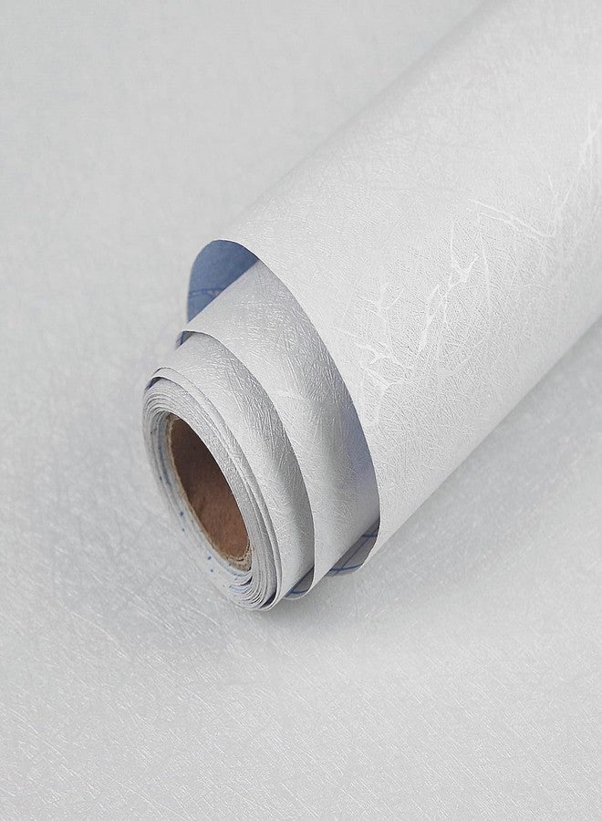 Abyssaly White Wallpaper Peel and Stick 15.7''x118'' White Contact Paper for New Environmentally Friendly Upgrade Silk Textured Embossed Wall Paper for Cabinets, Drawers, Countertop - Image 1
