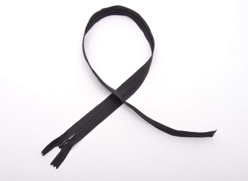 60cm Adjustable Length Invisible Zip  Black 1 Piece