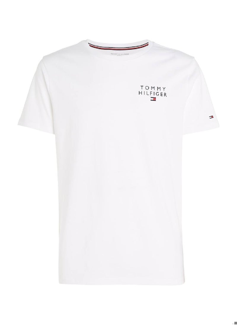TOMMY HILFIGER - Men's Original Logo Lounge T-Shirt, White - Image 1