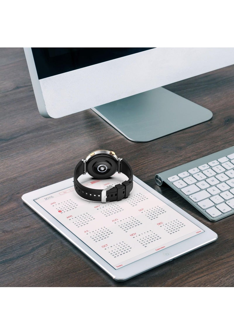 Zikra 2Pack Silicone Watch Bands, Bands Compatible for Huawei Watch GT 4 Smartwatch, Replacement Soft Wristband Sport Band Bracelet Waterproof Sport Strap for Huawei Watch GT 4 41MM Smartwatch Accessories - Image 5