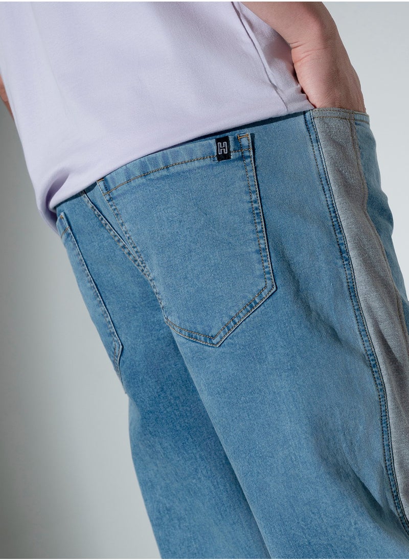 Hubberholme - Relaxed Fit Light Blue Stretchable Jogger Jeans for Men - Image 1