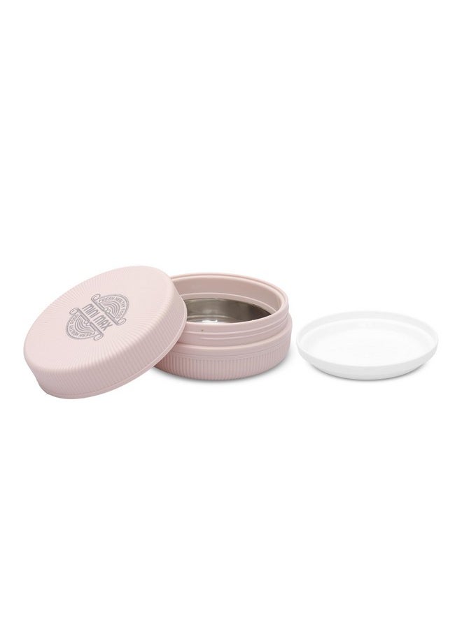 JAYPEE JAYPEE Mini Max Lunch Box for School, Office, Ideal for Snacks and Meal, Keeps Food Hot & Fresh Insulated Stainless Steel Inner with Plastic Dish Inside for Office, College and Picnic, Pink, 415 ml  - Image 4
