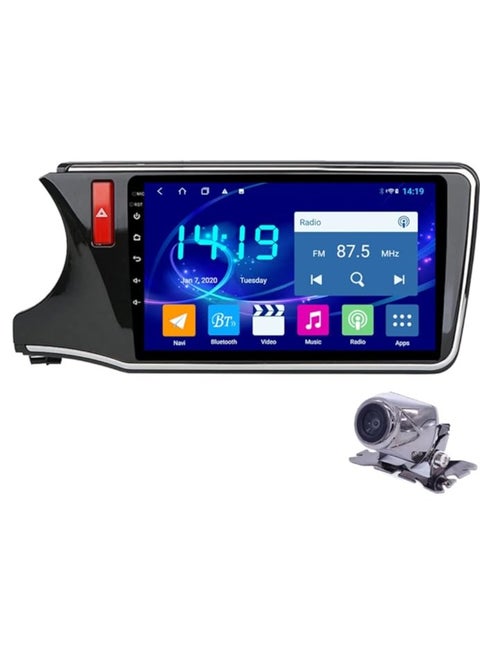 Car Multimedia Player for Honda City 2015-2018 Android Head Unit Radio Stereo GPS Navigation Wifi DSP CarPlay + HD Fish Mouth Style Parking Camera