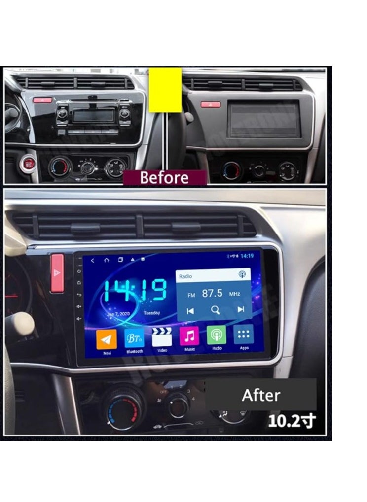 Car Multimedia Player for Honda City 2015-2018 Android Head Unit Radio Stereo GPS Navigation Wifi DSP CarPlay + HD Fish Mouth Style Parking Camera