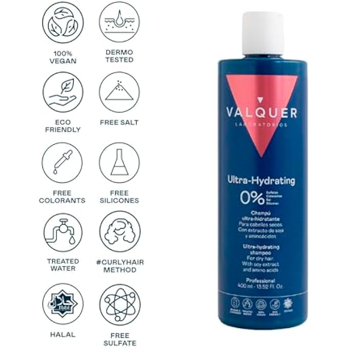 Valquer Laboratorios VALQUER PROFESIONAL ULTRA-HYDRATING SHAMPOO FOR DRY HAIR - 1000 ML - Image 3