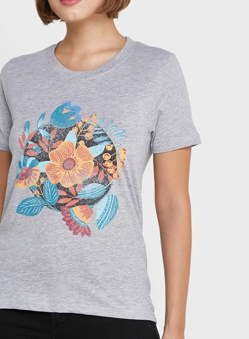 Ginger Graphic Melange T-Shirt