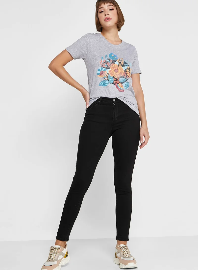 Ginger Graphic Melange T-Shirt