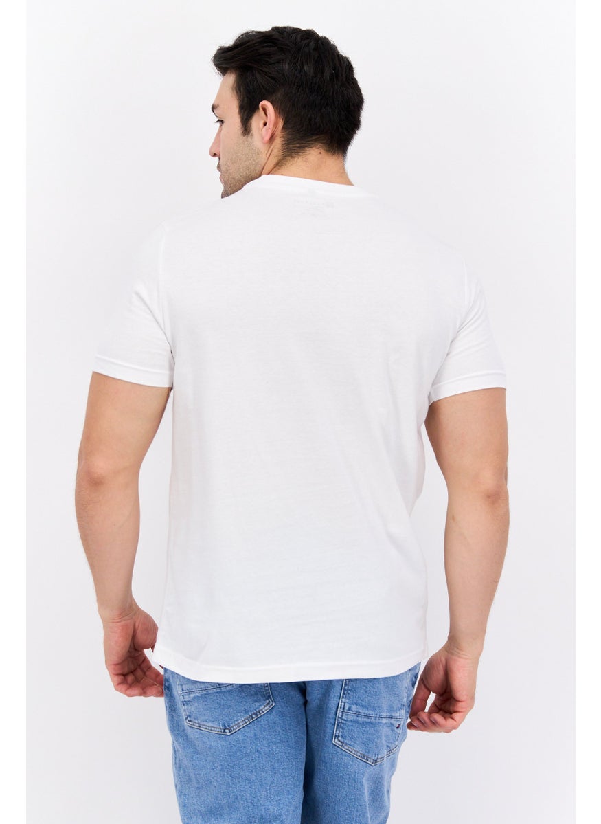 Free Soul Men Crew Neck Short Sleeve Printed Troon T-shirts, White  - Image 2