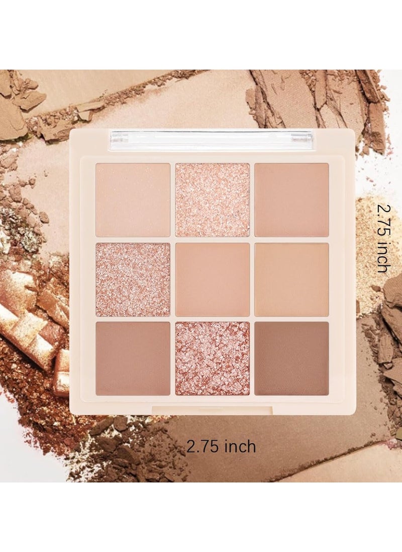 9Colors Nude Eyeshadow Palette Makeup,Matte & Shimmer Natural Neutral Creamy Eye Shadow Powder,Highly Pigmented Naturing-Wearing,Long Lasting Waterproof Blendable - pzsku/ZBA8BF457CEDD9395C65CZ/45/_/1716281806/84c90086-7eb3-44a2-a861-646c23053b57