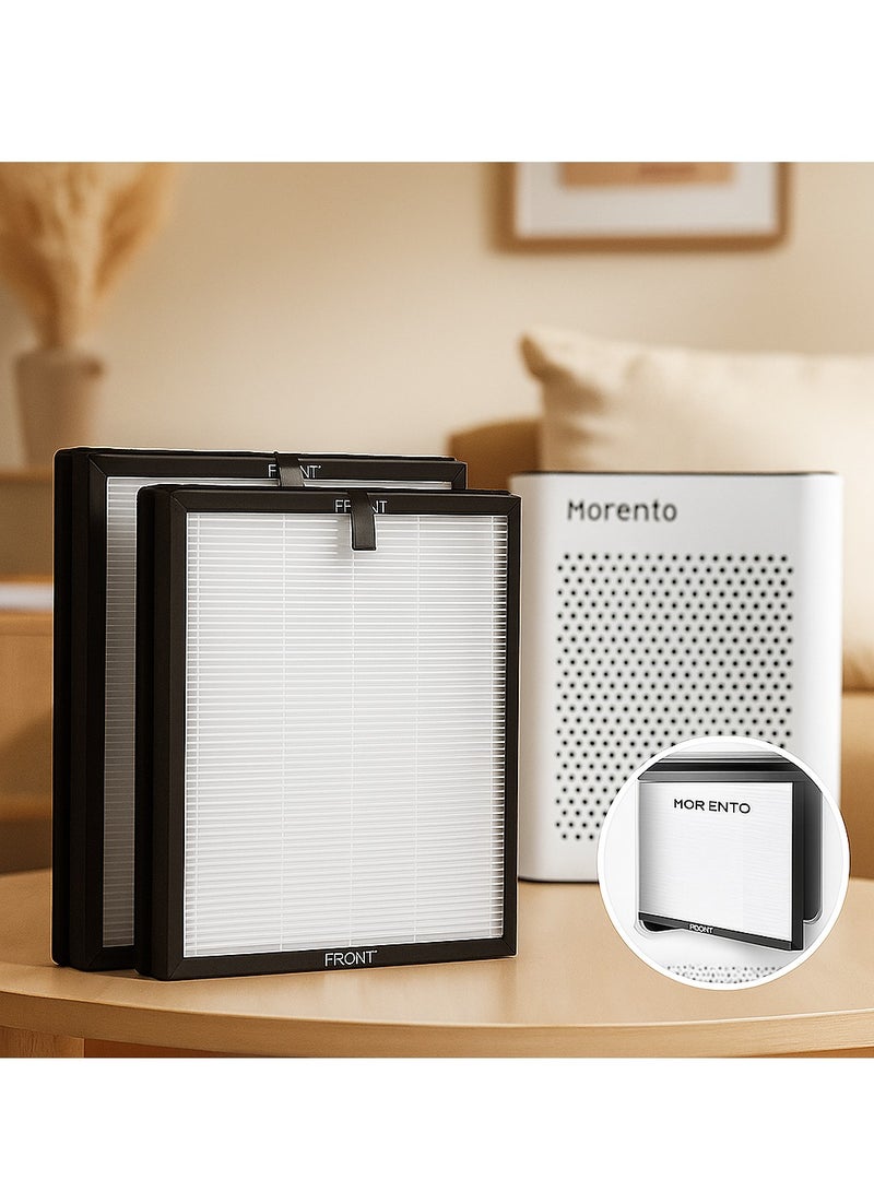 Y&D Air Purifier Cartridge Filter Replacement Filter Activated Carbon Clean Air Dust Removal HEPA-Grade Odor Elimination Morento Compatible Fit for Morento YIOU M1/HY4866 Model 2-Piece Set GCC Homes Essential  - Image 1
