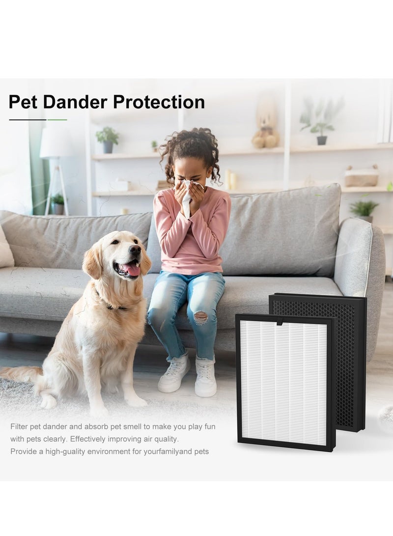 Y&D Air Purifier Cartridge Filter Replacement Filter Activated Carbon Clean Air Dust Removal HEPA-Grade Odor Elimination Morento Compatible Fit for Morento YIOU M1/HY4866 Model 2-Piece Set GCC Homes Essential  - Image 5
