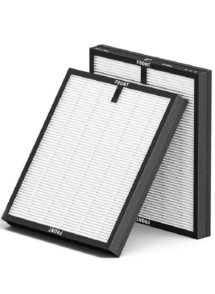 Y&D Morento Genuine Replacement Air Purifier Filter Replaceable Inner Core Filter Activated Carbon Pure Air for Dust Allergens Odors Filter Clean Air Dust Removal 3-in-1 H13 True HEPA-Grade Odor Elimination High Efficiency Dust Pollen Pet Dander Removal 2-Pack Compatible with Morento YIOU M1 Model Changable Filter Suitable for Home Bedroom Office - Image 1
