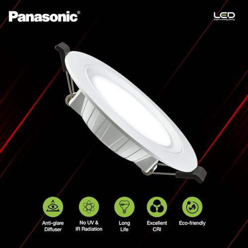 Panasonic 9 Watt 3 in 1 Colour Concealed Downlighter, Round Tri CCT Downlighter, 85mm Cut Out, BIS & ROHS Certified, 4KV Surge Protection, (Cool, Natural and Warm White) - Image 3