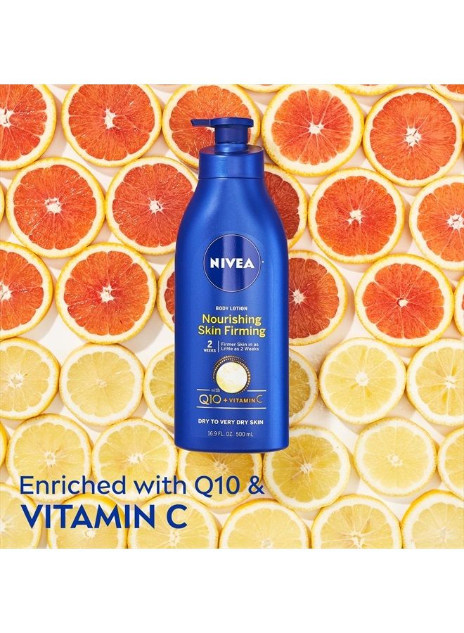 Nivea لوشن الجسم المغذي لشد البشرة مع Q10 وفيتامين C، زجاجة مضخة سعة 16.9 أونصة سائلة - Image 5