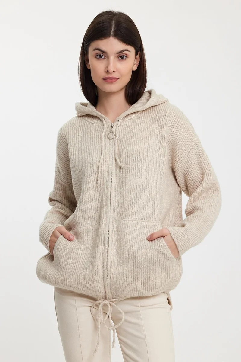 Alexander Gardi Alexandergardı Hooded Zippered Knitwear CARDIGAN (A92409-S)