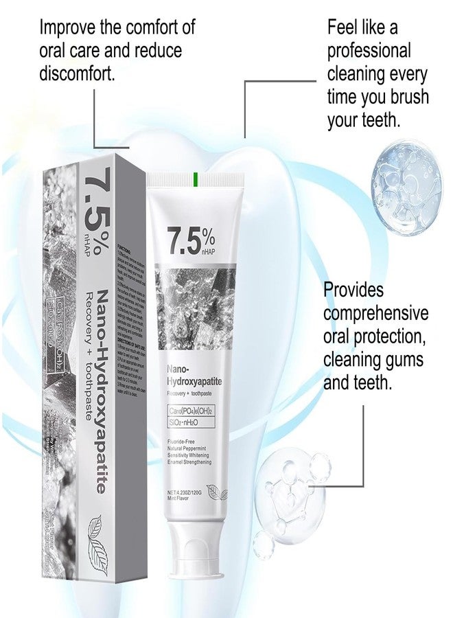 Vingtank 2PCS Hydroxyapatite Toothpaste, Deep Cleansing Toothpaste, Advanced Enamel Protection, Fluoride-Free Formula with Gentle Mint, for Sensitive Teeth (120g) - Image 2