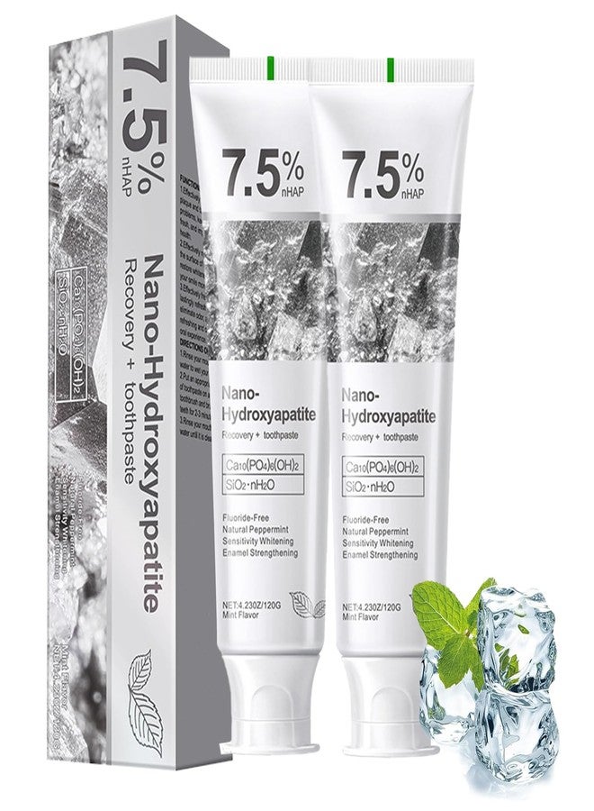 Vingtank 2PCS Hydroxyapatite Toothpaste, Deep Cleansing Toothpaste, Advanced Enamel Protection, Fluoride-Free Formula with Gentle Mint, for Sensitive Teeth (120g) - Image 1