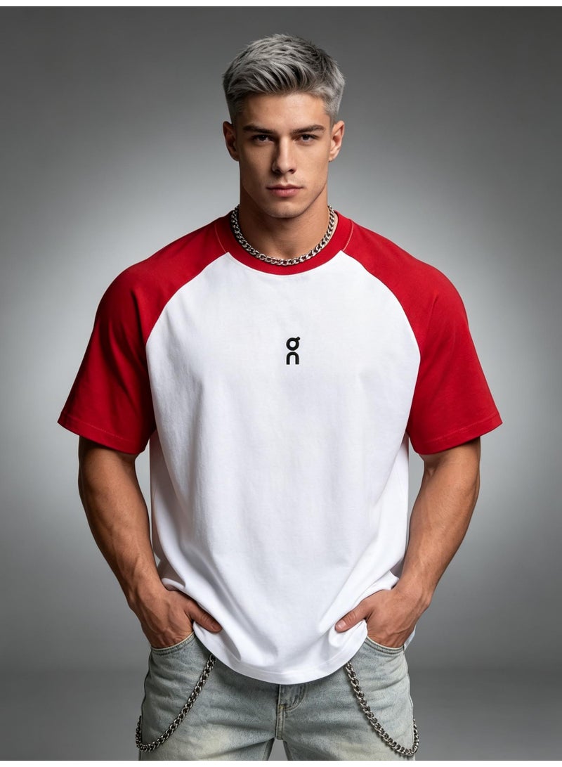 اون راننج On Running Shoulder-inserted couple's summer contrast stitching loose short-sleeved T-shirt for men and women - Image 5